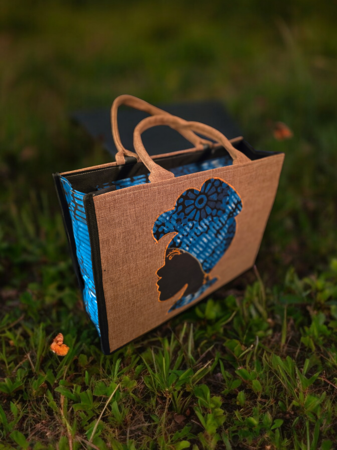 Canvas and Fabric Tote Bag