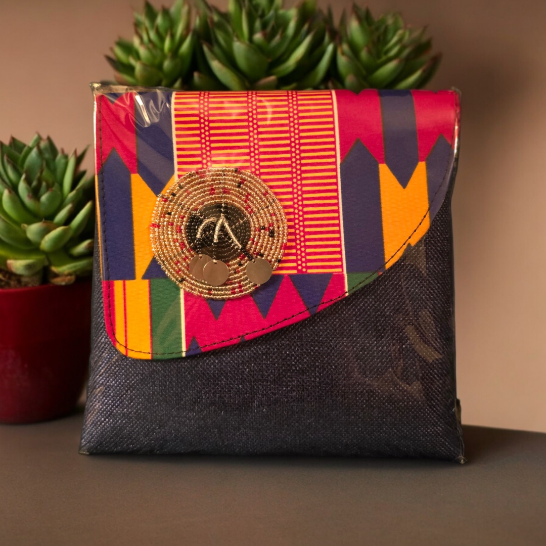 Canvas and Fabric Crossbody Bag