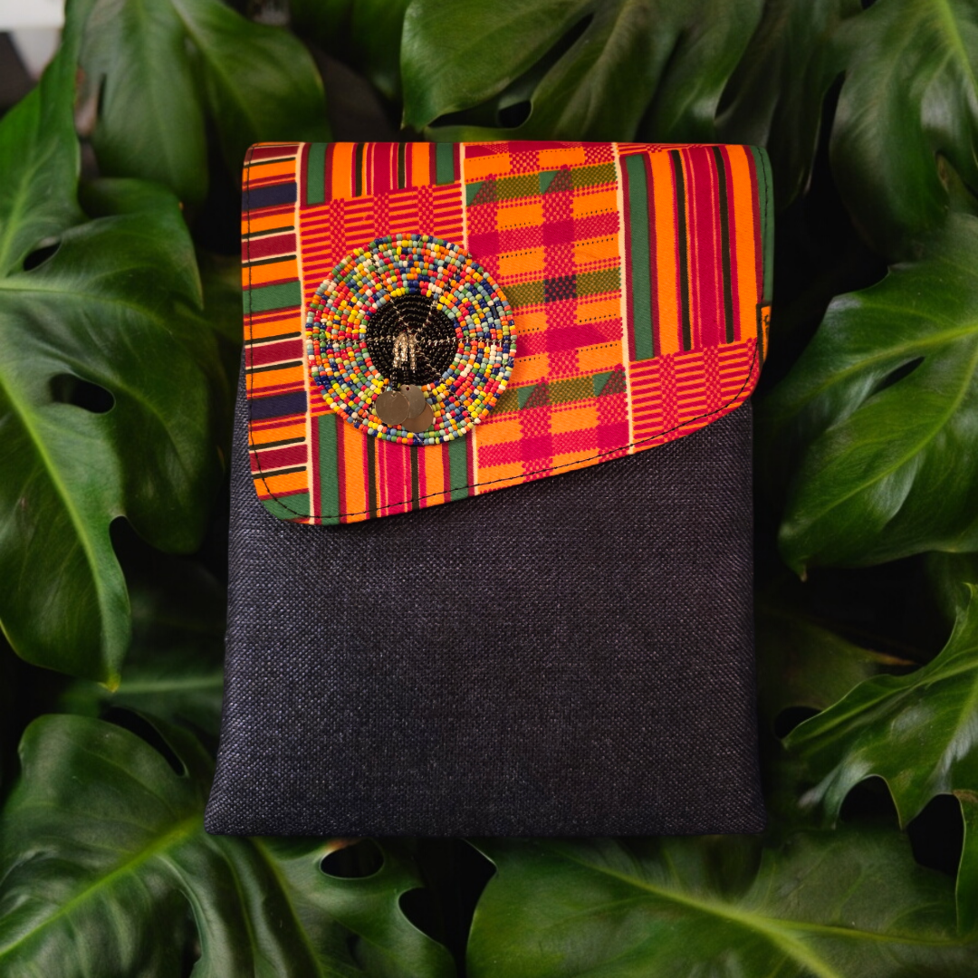 Canvas and Fabric Crossbody Bag