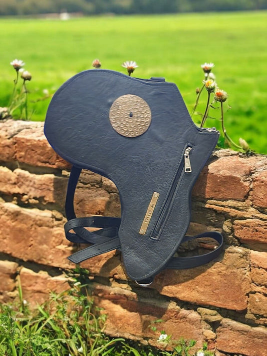 African Shaped Leather Crossbody (L)