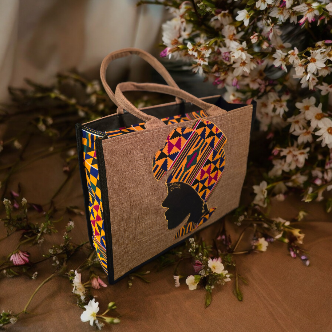 Canvas and Fabric Tote Bag