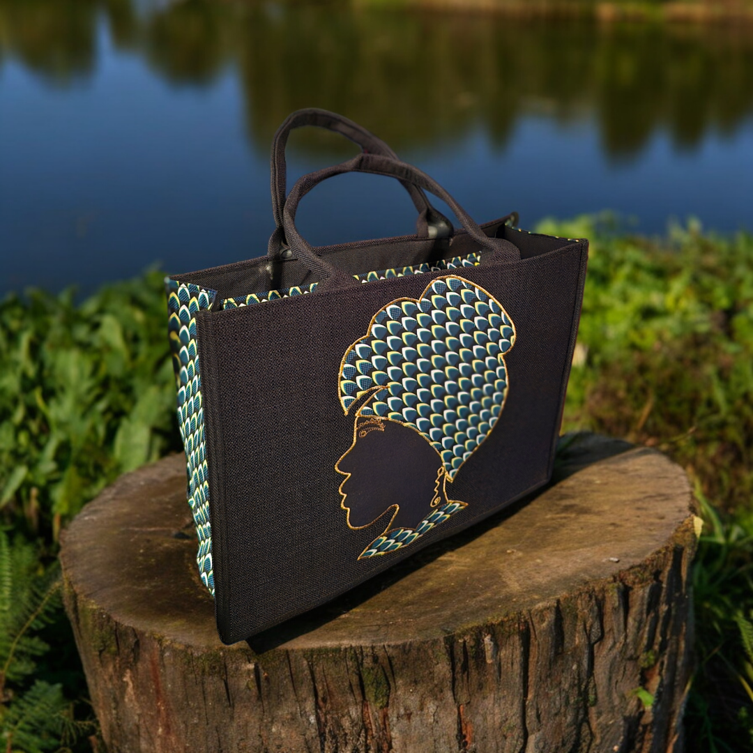 Canvas and Fabric Tote Bag