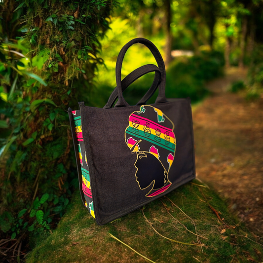 Canvas and Fabric Tote Bag