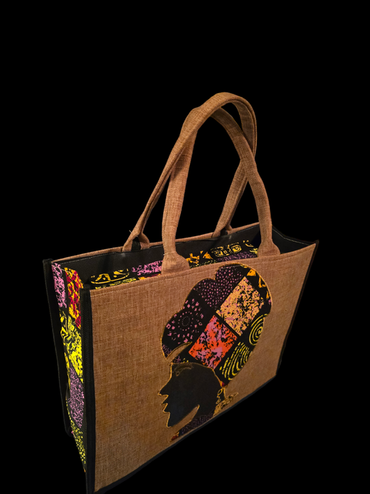 Canvas and Fabric Tote Bag