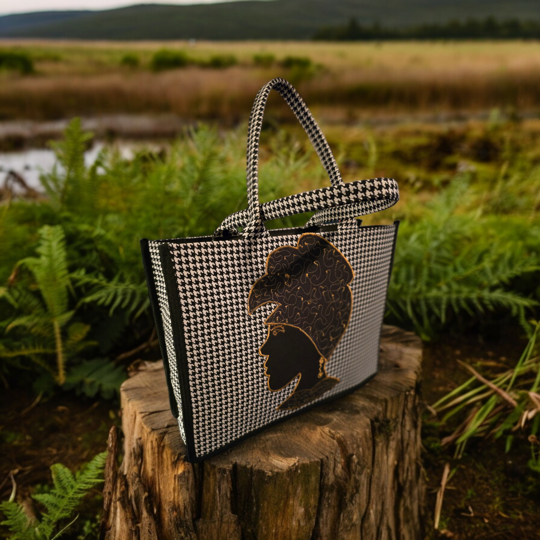 Canvas and Fabric Tote Bag