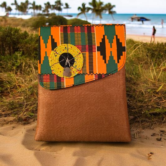 Canvas and Fabric Crossbody Bag
