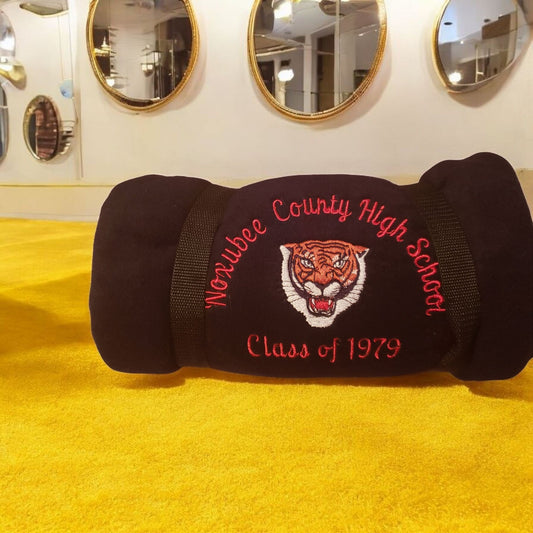 Fleece Blanket with Straps