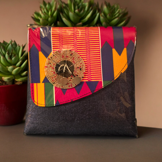 Canvas and Fabric Crossbody Bag
