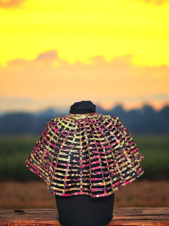 African Print Cape/Collar (L)